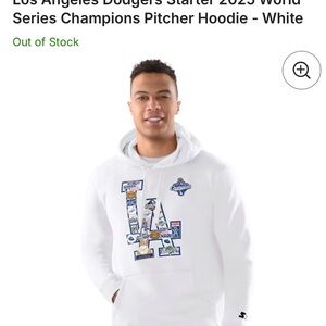STARTER White Dodgers World Series Hoodie